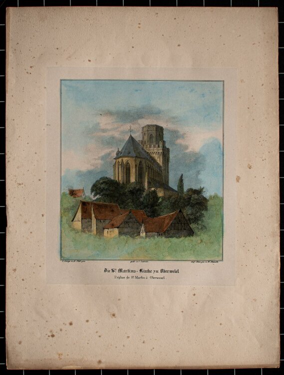 Gustav Heinrich  Knauth - St. Martins Kirche zu Oberwesel - Lithografie - o.J.
