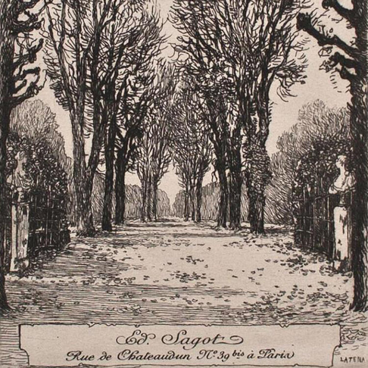 Gaston de Latenay - Visitenkarte/carte adresse Edmond...