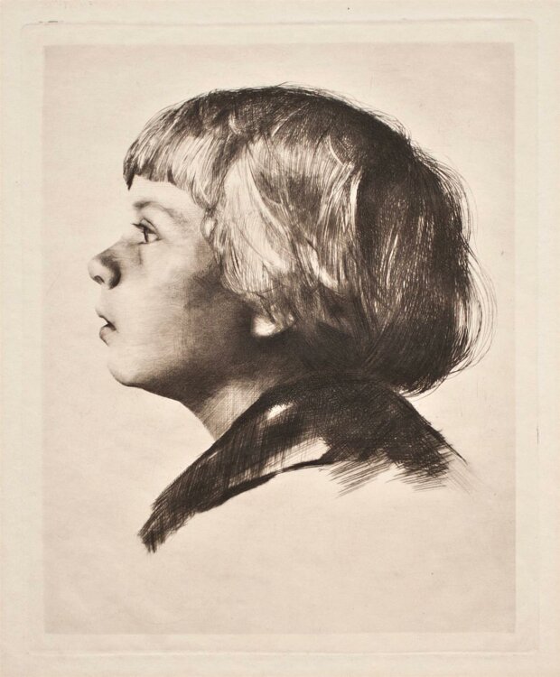 Joseph Uhl - Kinderporträt - o.J. - Radierung