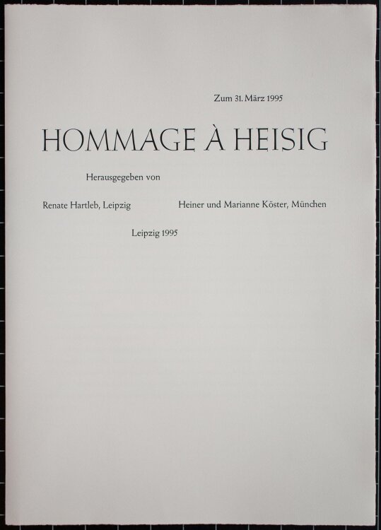 Hartleb, Köster Hrsg. - Hommage à Heisig - Mappe mit 12 Grafiken - 1995 - 21/22