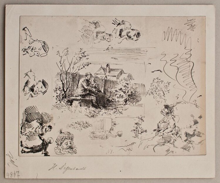 Hugo Degenhardt - Liebespaar - o.J. - Tusche