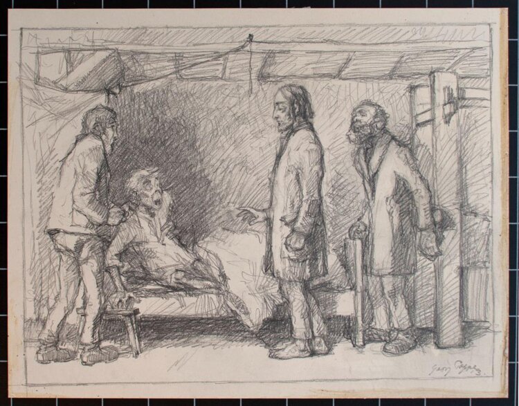 Georg Poppe - Figurenkomposiion - 1913 - Bleistift