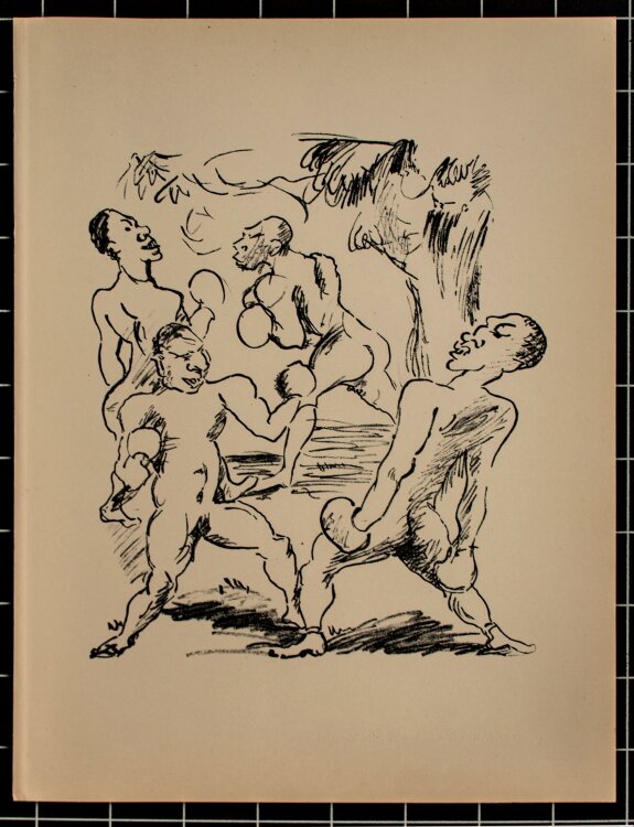 Rudolf Grossmann - Die Boxer - Lithographie - 1920