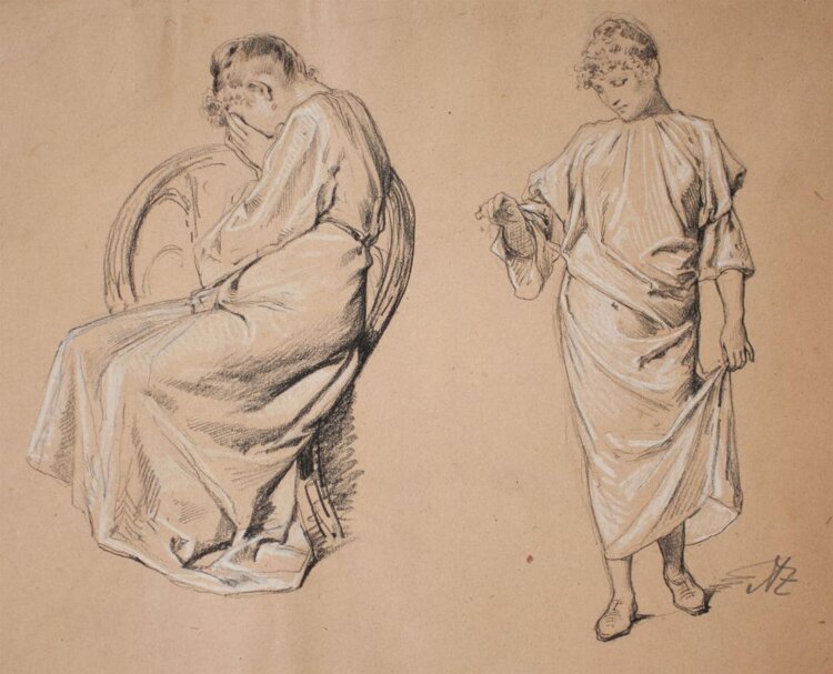 Alexander Zick - Weibliche Figurenstudien - o.J. - Papier
