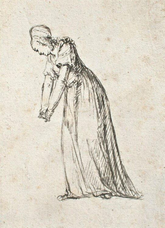 Johann Michael Mettenleiter - Weibliche Figurenstudie - o.J. - Papier
