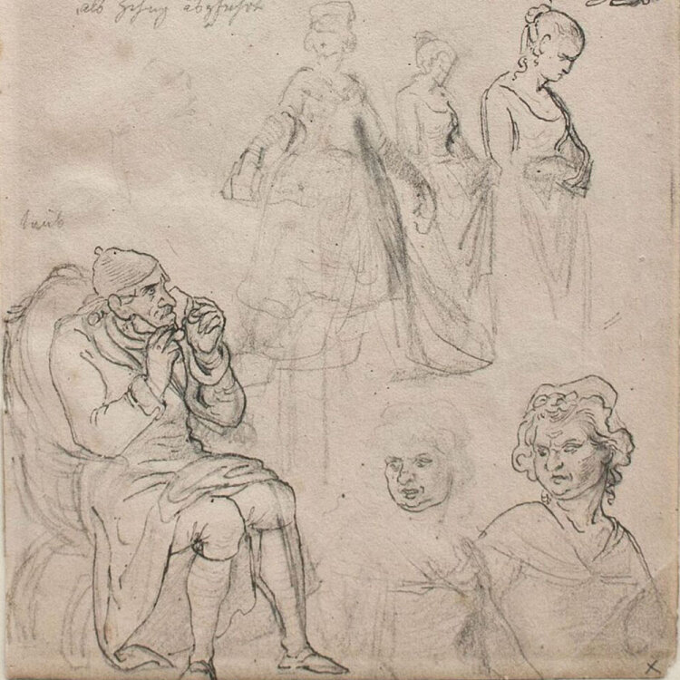 Hermann Julius Lichtenberger - Figurenstudien - o.J. - Bleistift