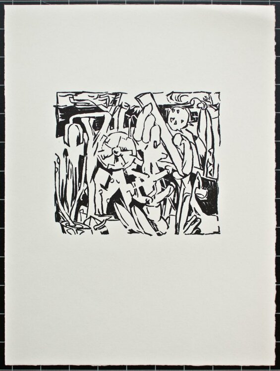 Hannah Höch - Abstrakte Komposition - 1970er (nach 1913) - Linolschnitt