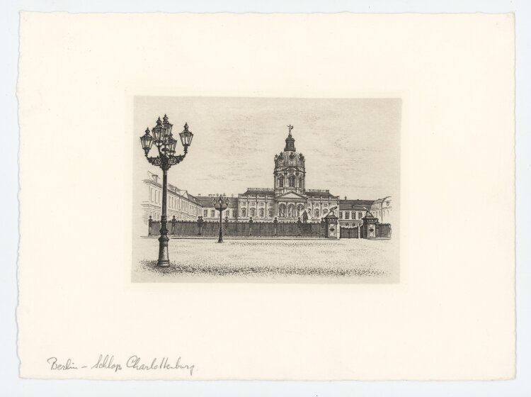 unbekannt - Schloss Charlottenburg. - o.J., Handkupferdruck