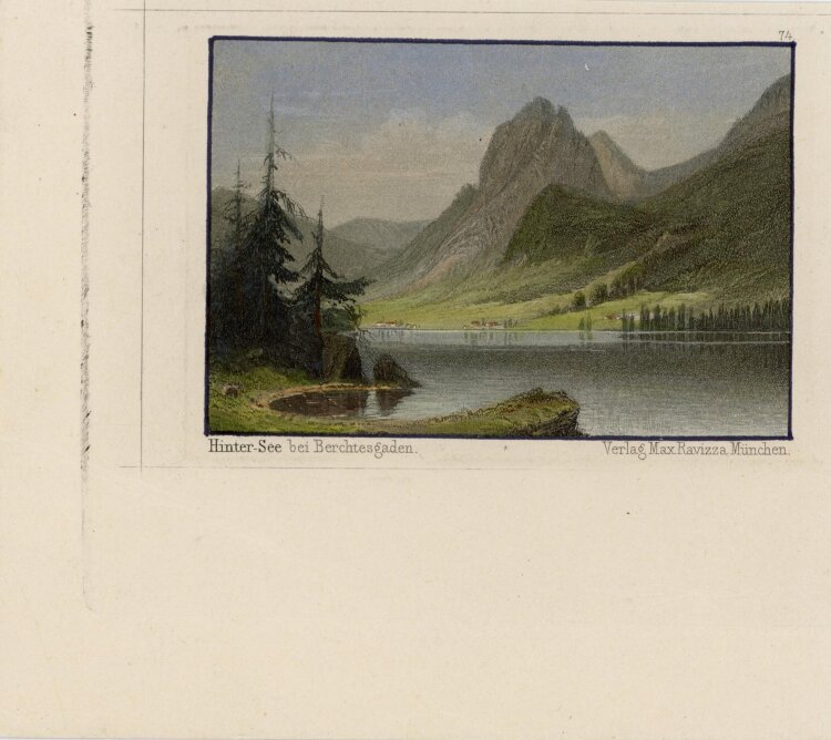unbekannt - Hinter-See bei Berchtesgaden - o.J. - kolorierter Stahlstich