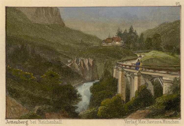unbekannt - Jettenberg bei Reichenhall - o.J. kolorierter Stahlstich