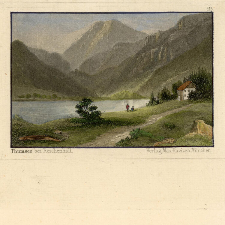 unbekannt - Thumsee bei Reichenhall - o.J. - kolorierter Stahlstich