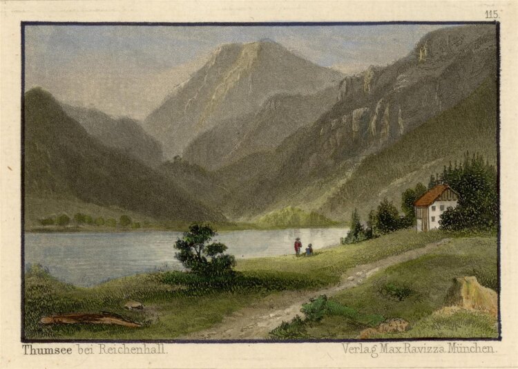 unbekannt - Thumsee bei Reichenhall - o.J. - kolorierter Stahlstich