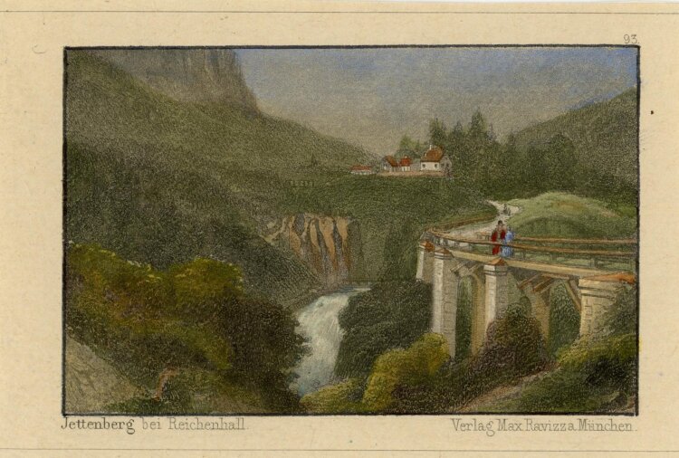 unbekannt - Jettenberg bei Reichenhall - o.J. - kolorierter Stahlstich