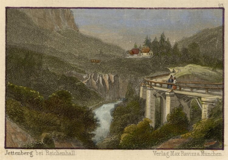 unbekannt - Jettenberg bei Reichenhall - o.J. - kolorierter Stahlstich