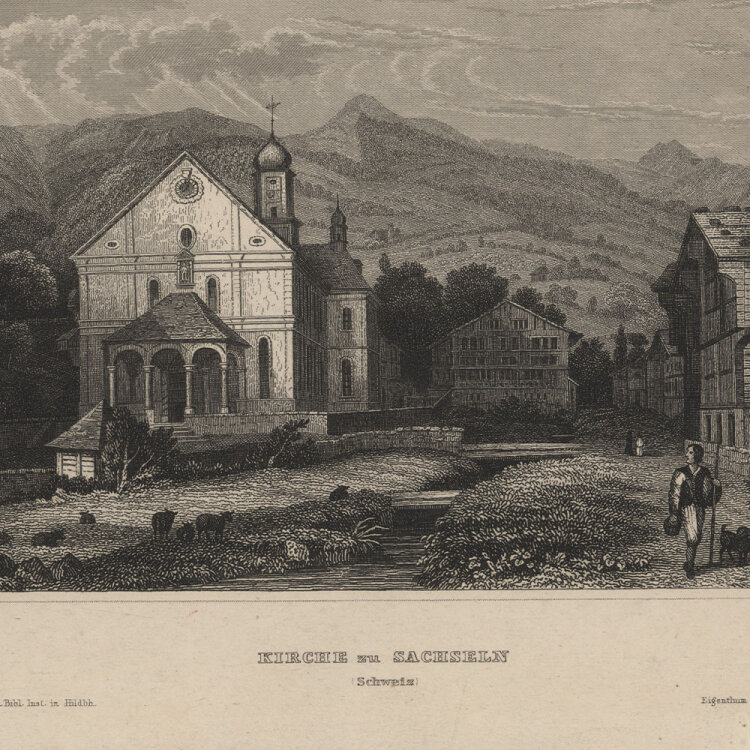 Johann Georg Martini - Kirche in Sachseln. - o.J., Radierung