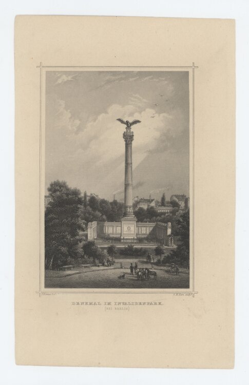 Georg Michael Kurz - Denkmal im Invalidenpark. - o.J.,...