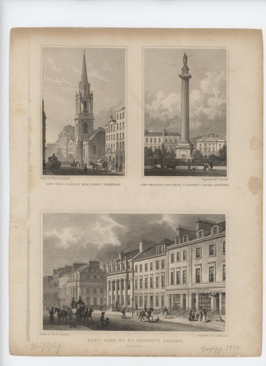 Thomas Hosmer Shepherd. - Ansichten aus Edinburgh. -...