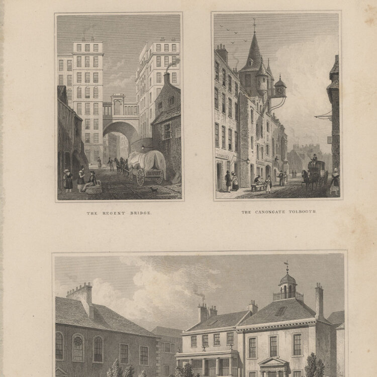Thomas Hosmer Shepherd. - Ansichten aus Edinburgh. - 1830, Radierung