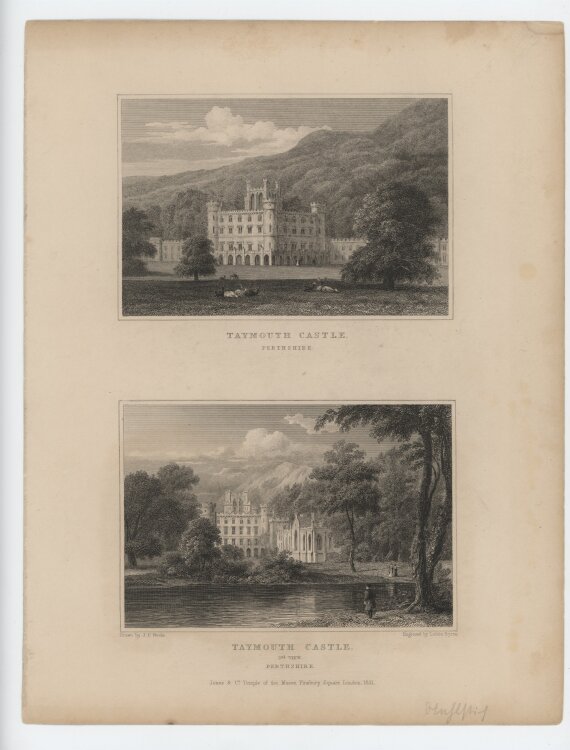John Preston Neale - Taymouth Castle. - o.J., Radierung