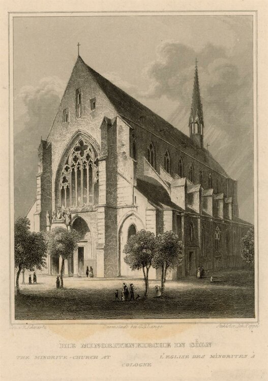 Johann Gabriel Friedrich Poppel - Die Minoritenkirche in Köln - o.J. - Stahlstic