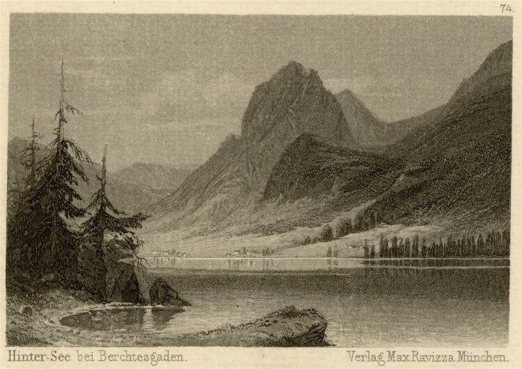 unbekannt - Hinter-See bei Berchtesgaden - o.J. - Stahlstich