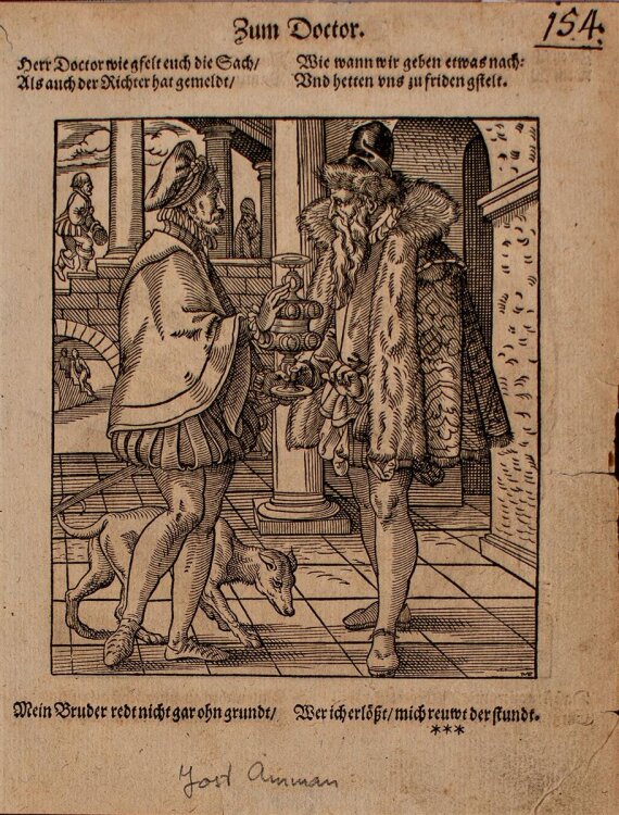 Jost Amman - Zum Doctor - Holzschnitt - o.J
