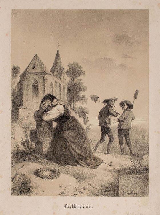 Benjamin Vautier - Eine kleine Leiche - Lithographie - o. J.