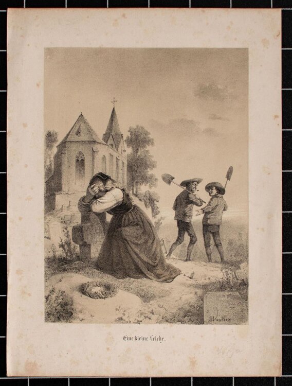 Benjamin Vautier - Eine kleine Leiche - Lithographie - o. J.