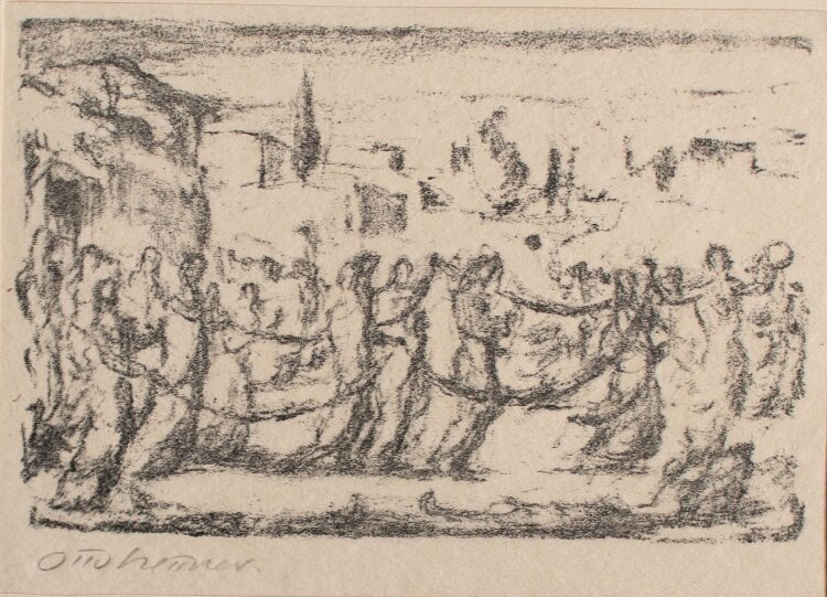 Otto Hettner - Tanzende -  Lithographie - o. J.