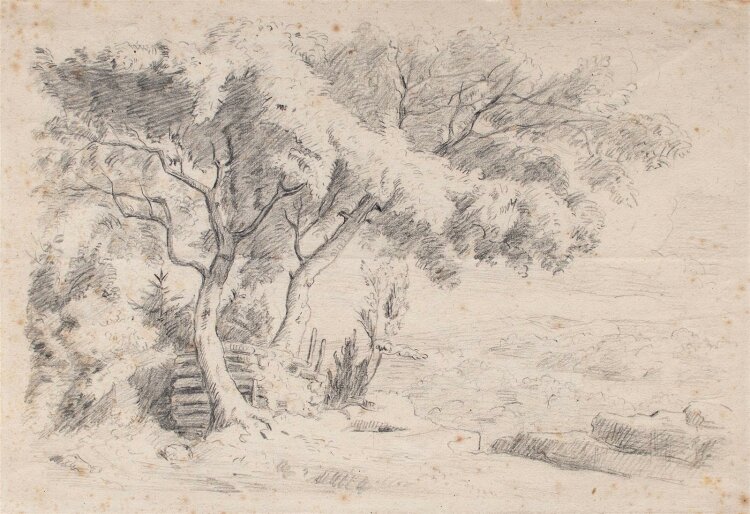 Unbekannt - Landschaft - Bleistiftzeichnung - um 1850