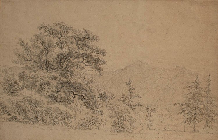Unbekannt - Landschaft - Bleistiftzeichnung - um 1820