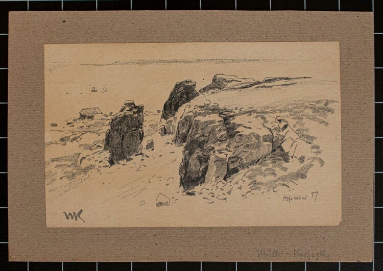 Konrad Alexander Müller-Kurzwelly - Steilküste - Bleistiftzeichnung - 1891