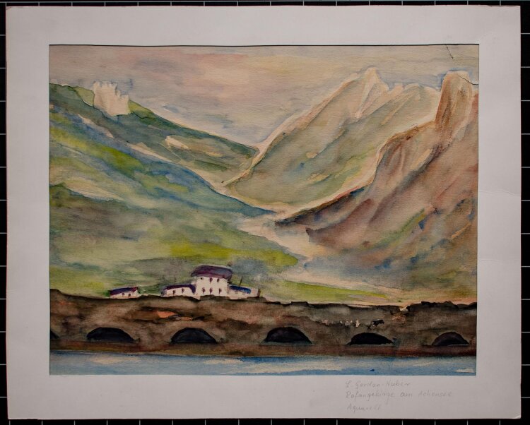 L. Gordon-Huber - Rofangebirge am Achensee (Österreich) - Aquarell - o.J.