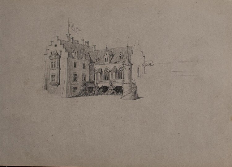 O. von Mayrshauser - Kloster Maulbronn (?) - Bleistiftzeichnung - o. J.