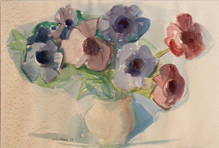 Unbekannt - Blumen - Aquarell - 1964