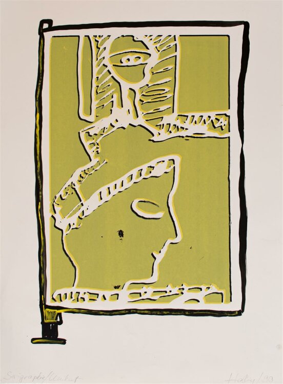 Unbekannt - Abstrahierte Darstellung - Serigraphie - 1990