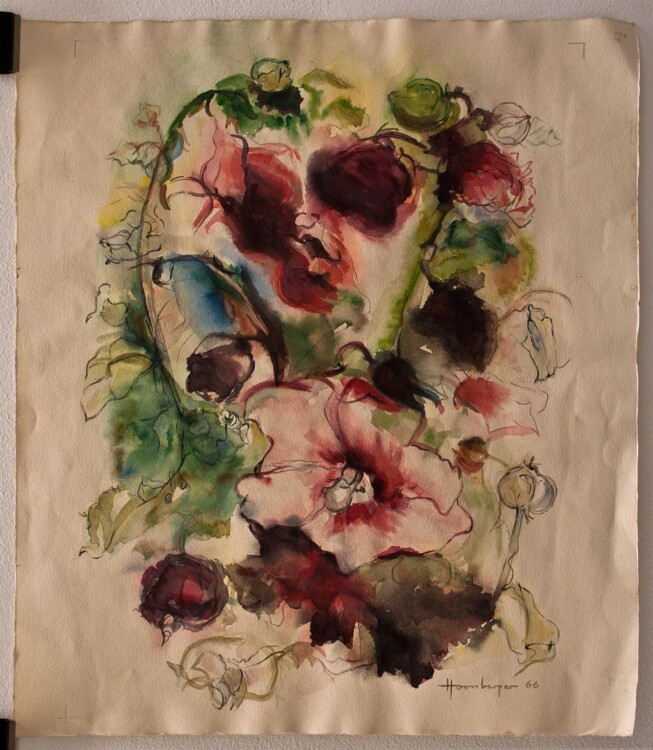 Hornberger - o. T. (Rosen)  - Aquarell - 1966