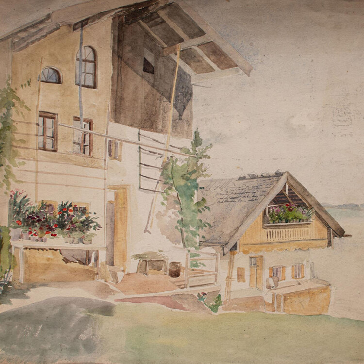 Hesse - Bauernhäuser - Aquarell - o. J.