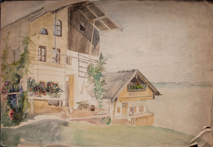 Hesse - Bauernhäuser - Aquarell - o. J.