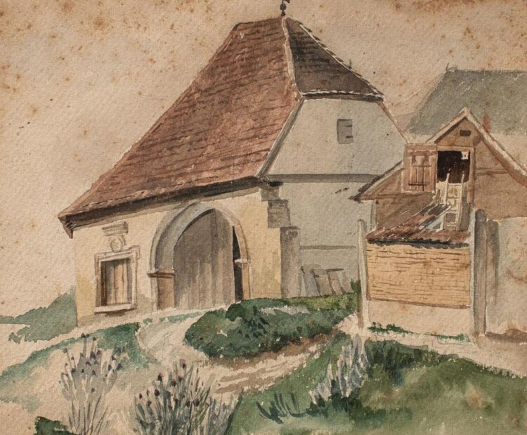 Maria Hesse - Torhaus des Gutshaueses in Möbisburg -...