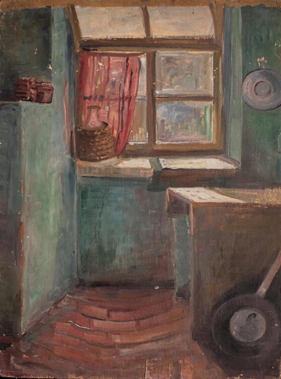 Marie Hesse - Interieur - Öl auf Pappe - o. J.