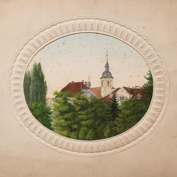 Hesse - Ansicht eines Ortes - Gouache - o. J.