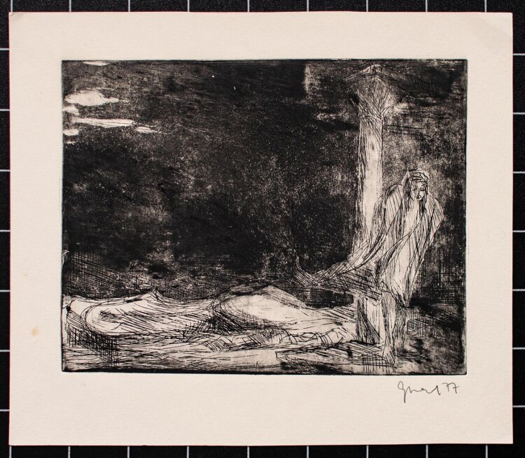 Unleserlich signiert - Dunkelheit - Radierung - 1977