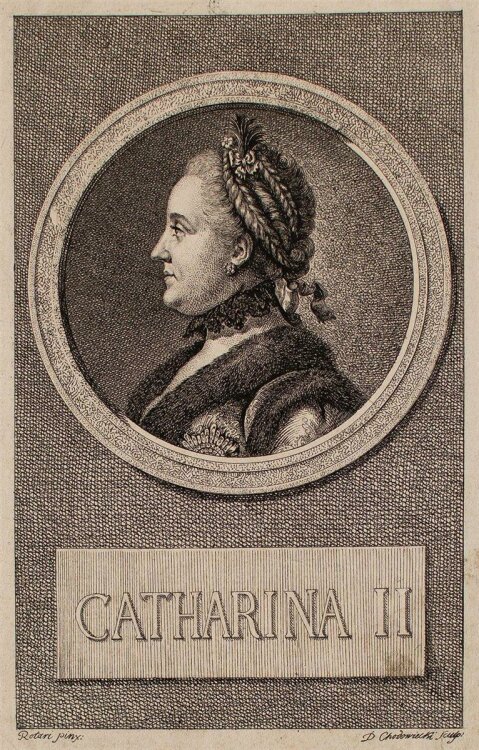 Daniel N. Chodowiecki - Portrait der Kaiserin Catharina...