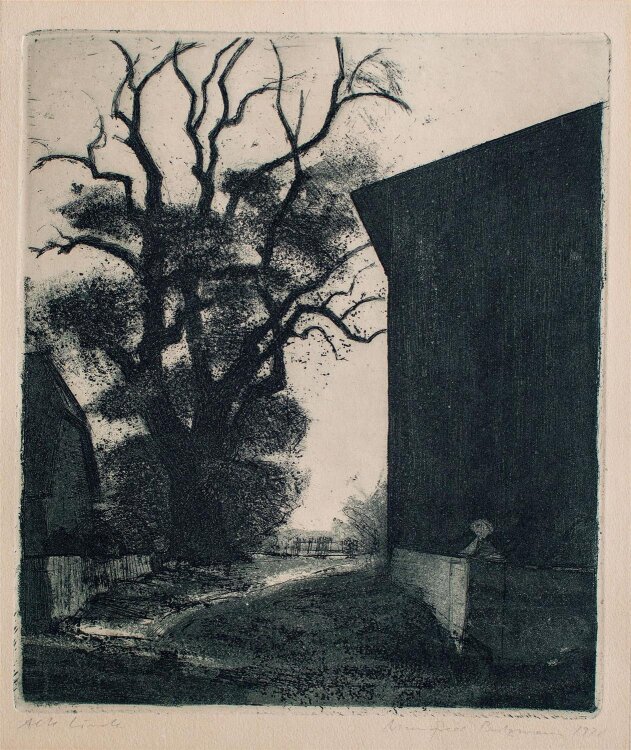 Manfred Butzmann - Alte Linde - Radierung - 1978