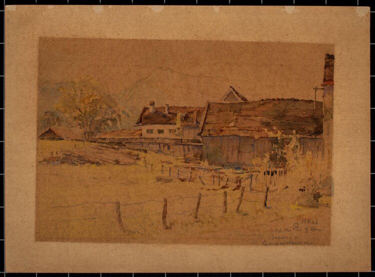 Unleserlich signiert - Rabenkopf/ Benediktbeuern - Aquarell - 1946