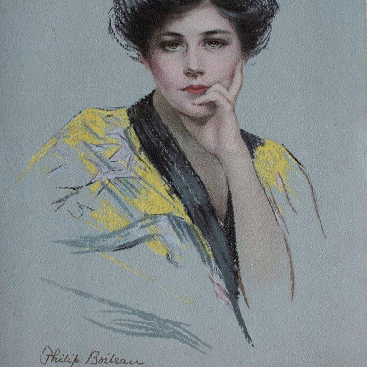 Philip Boileau - Frau im Kimono - 1905 - Chromolithographie