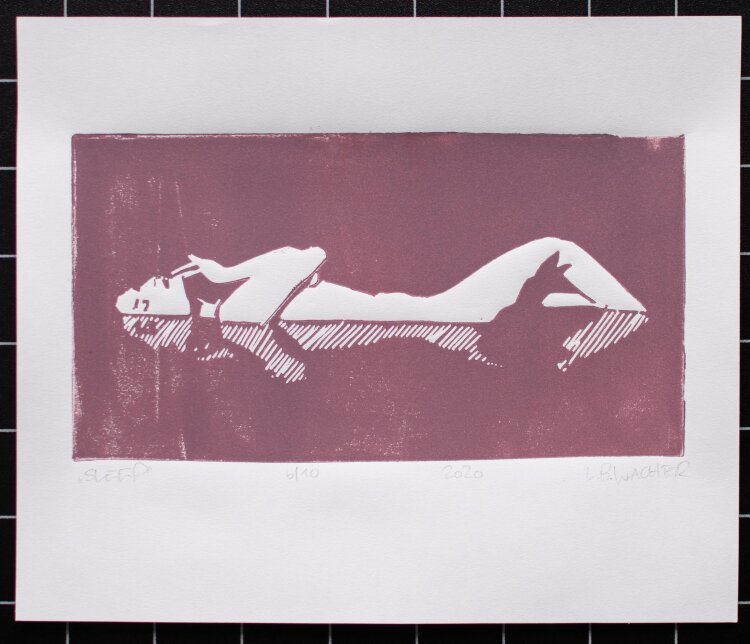 Leonhard Wachter - SLEEP - Farblinolschnitt - 2020