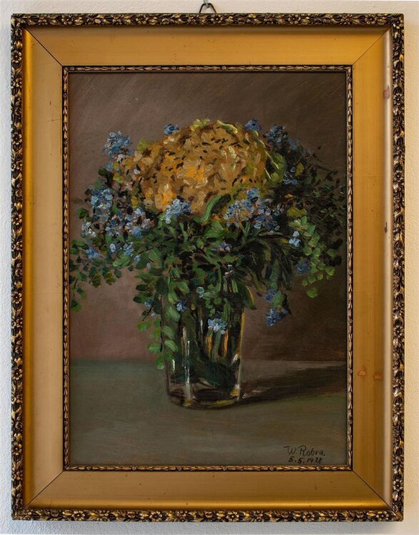 Wilhelm Carl Robra - Blumenstillleben - 1928 - Öl...