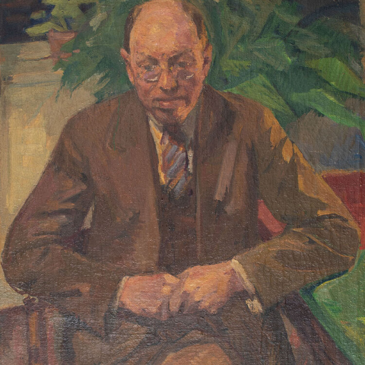 unleserlich signiert - Männliches Porträt - o.J. - Öl auf Leinwand